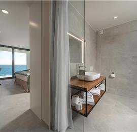 3 x 5 bedroom seafront villa with heated infinity pool near Rogoznica, sleeps 10